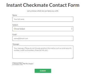 Instant Checkmate Contact Form